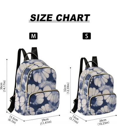 Shibori Floral Motif Tie Dye Small Backpack Purse for Women Travel Bag Fashion Daypack Back Pack Shoulder Bag Multicolor Smal...