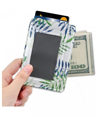 Summer Tropical Palm Leaves Slim Minimalist Wallets Small Card Wallets PU Leather Front Pocket Wallets $9.53 Wallets