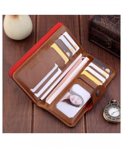 Men's wallet wallet men multifunctional dollar clip leather long retro suit bag (Color : Long 501) Long 501 $38.77 Wallets