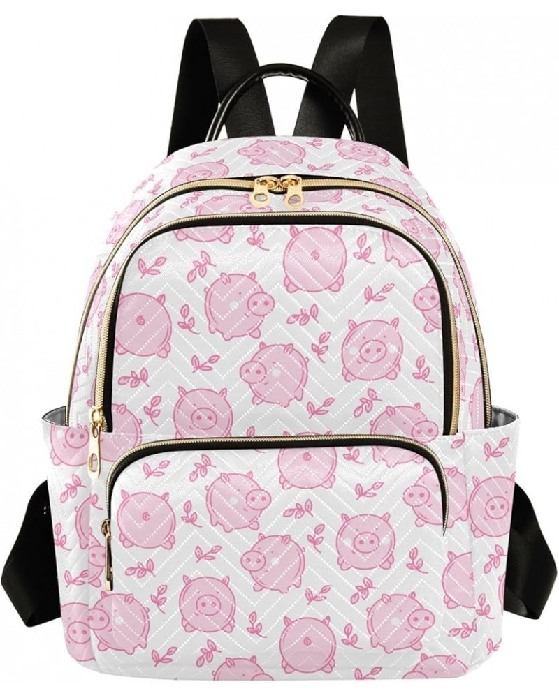 Mini Backpack Purse for Women Lightweight Girls Small Size Cute Pink Pig Leaves School Teens College Traveling Small $16.82 B...