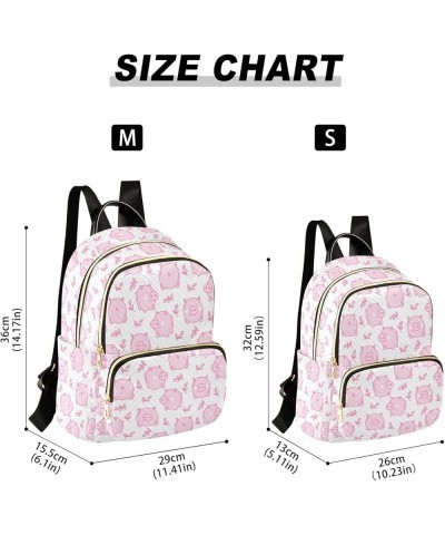 Mini Backpack Purse for Women Lightweight Girls Small Size Cute Pink Pig Leaves School Teens College Traveling Small $16.82 B...