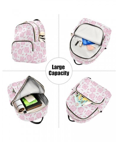 Mini Backpack Purse for Women Lightweight Girls Small Size Cute Pink Pig Leaves School Teens College Traveling Small $16.82 B...