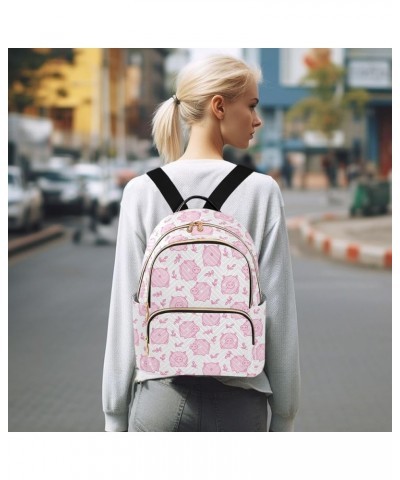 Mini Backpack Purse for Women Lightweight Girls Small Size Cute Pink Pig Leaves School Teens College Traveling Small $16.82 B...