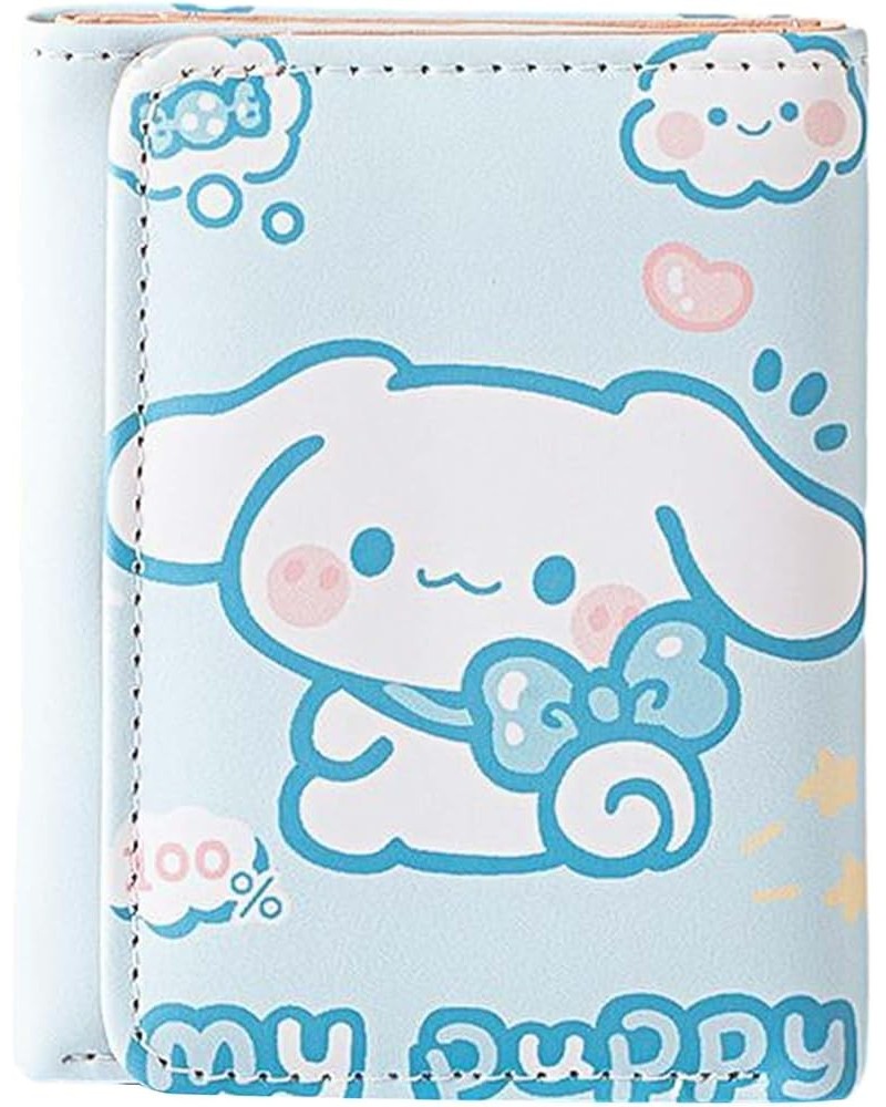 Kawaii Tri-Fold Wallet Anime Cute Coin Purse Women'S Wallet With Id/Photo Window Card Storage Wallet( Purple ) Blue $7.96 Wal...