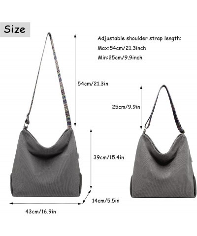 Tote Bag Women Large Crossbody Bag Stylish Handbag for Women Corduroy Hobo Bag Fashion shoulder Bag Purse Black $13.23 Totes