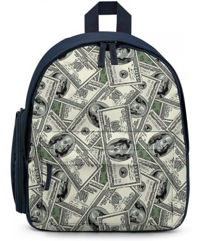 US Dollars Pattern Funny Backpack Small Casual Daypack Purse Travel Bag with Adjustable Strap Cute Print Blue-style $18.01 Ba...