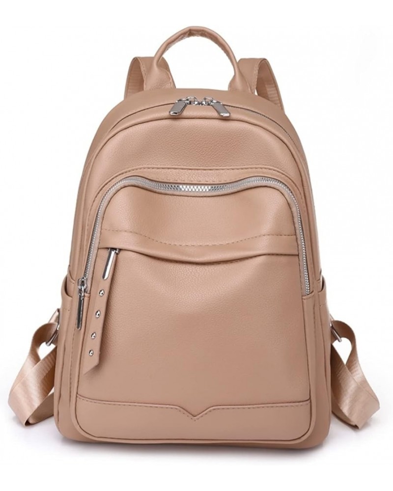 Women Backpack Quality Leather Backpack Fashion Shoulder Bag Fashion Bag (Color : Khaki, Size : 14 * 11 * 5inch) 14*11*5inch ...