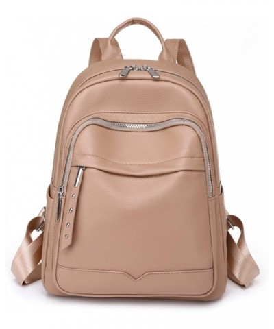 Women Backpack Quality Leather Backpack Fashion Shoulder Bag Fashion Bag (Color : Khaki, Size : 14 * 11 * 5inch) 14*11*5inch ...