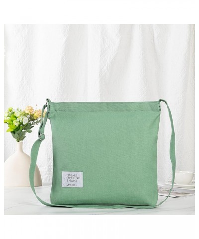 Women's Retro Large Size Canvas Shoulder Bag Hobo Crossbody Handbag Casual Tote Dark Sea Green $9.87 Totes