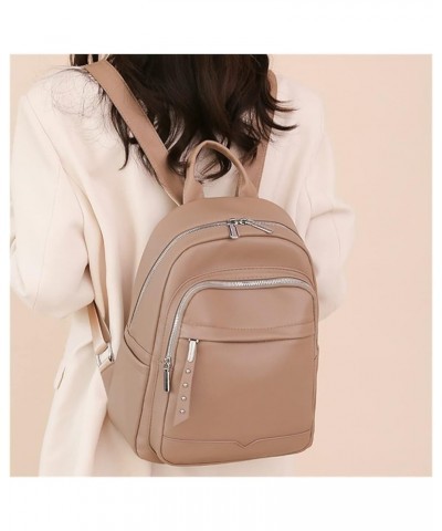 Women Backpack Quality Leather Backpack Fashion Shoulder Bag Fashion Bag (Color : Khaki, Size : 14 * 11 * 5inch) 14*11*5inch ...