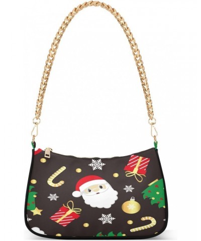 Crossbody Bags for Women Shoulder Purse Santa Claus Head Handbags Stylish Clutch Purse with Chain Strap $14.10 Totes