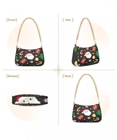 Crossbody Bags for Women Shoulder Purse Santa Claus Head Handbags Stylish Clutch Purse with Chain Strap $14.10 Totes