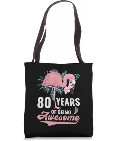 Awesome Flamingo 80th Birthday Tropical Aesthetic Tote Bag $11.87 Totes