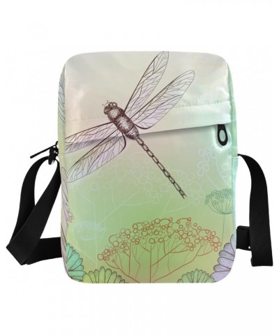 Crossbody Phone Bag Teal Dragonfly(ri1) Small Messenger Shoulder Bag Cash Handbag Wallet Purse(237ri0a) $9.24 Crossbody Bags