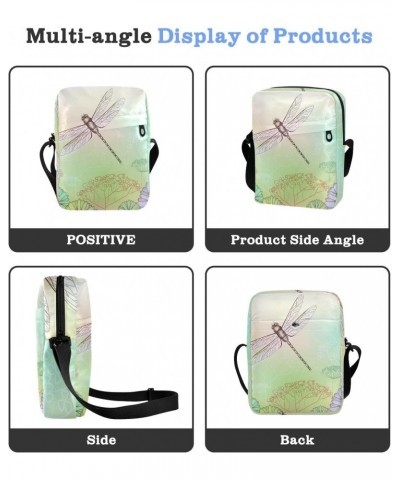 Crossbody Phone Bag Teal Dragonfly(ri1) Small Messenger Shoulder Bag Cash Handbag Wallet Purse(237ri0a) $9.24 Crossbody Bags