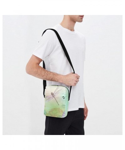 Crossbody Phone Bag Teal Dragonfly(ri1) Small Messenger Shoulder Bag Cash Handbag Wallet Purse(237ri0a) $9.24 Crossbody Bags