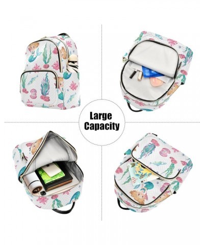 Mini Backpack Purse for Women Lightweight Girls Small Size Mermaid Seaweed Corals School Teens College Traveling Medium $13.5...