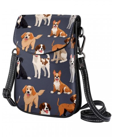 Crossbody Bags for Women,Crossbody Bag Men,Small Sling Bag,All Kinds of Dogs,Crossbody Purse $11.75 Crossbody Bags