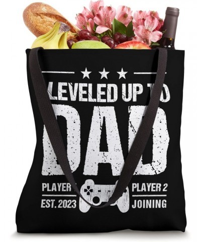 I Leveled Up To Dad Est 2023 - Funny New Dad Gamer Vintage Tote Bag $14.00 Totes