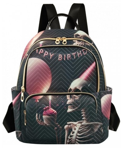 Dancer and Conch Quilted Backpacks Woman Backpack Purse Travel Backpack Skeleton Pink Balloon Birthday Medium $23.00 Backpacks