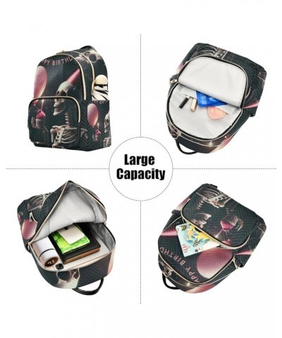 Dancer and Conch Quilted Backpacks Woman Backpack Purse Travel Backpack Skeleton Pink Balloon Birthday Medium $23.00 Backpacks