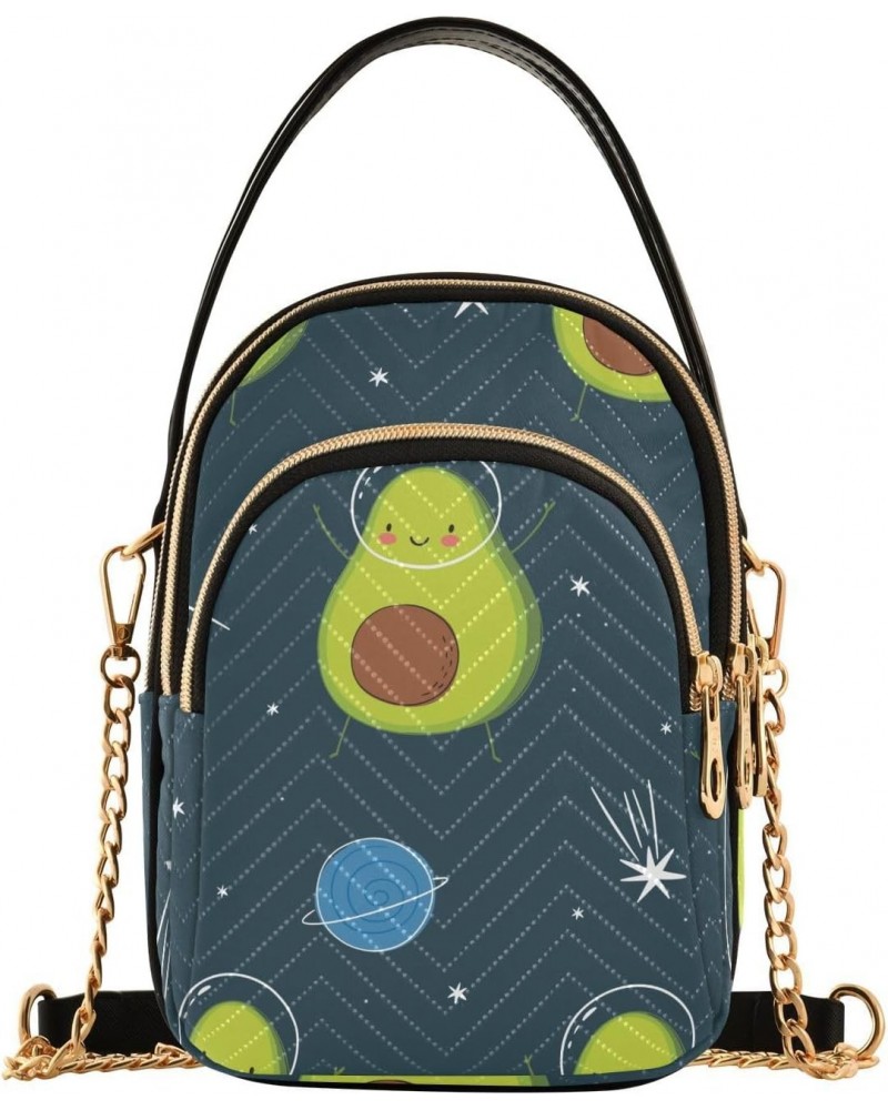 Avocado Space Crossbody Bags for Women Crossbody Tote Bag Fashion Tote with Chain Strap for Women Travel $13.25 Totes