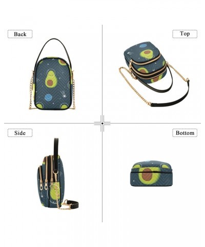 Avocado Space Crossbody Bags for Women Crossbody Tote Bag Fashion Tote with Chain Strap for Women Travel $13.25 Totes