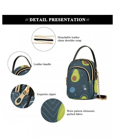 Avocado Space Crossbody Bags for Women Crossbody Tote Bag Fashion Tote with Chain Strap for Women Travel $13.25 Totes