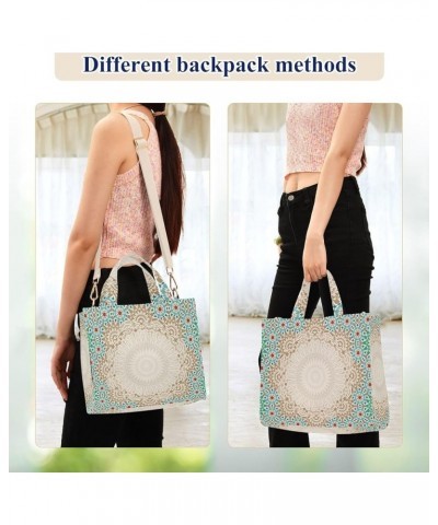 Morocco Mosaic Tote Bag for Women Travel Tote Handbag Corduroy Crossbody Bag Satchel Purses for Office Trip Gifts Multi $11.4...