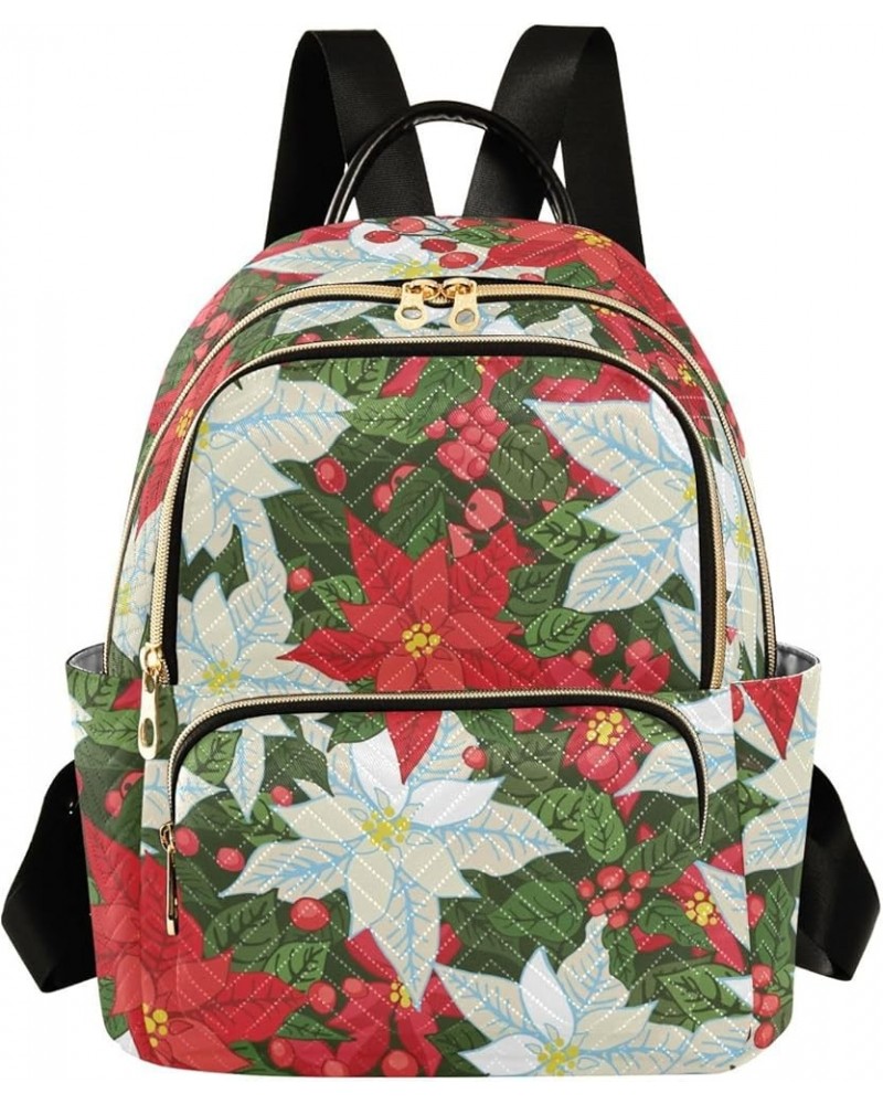 Red White Flowers Backpack Purse for Women Fashion Small Mini Backpack Daypacks Purse Back Pack Weekend Bag,S Small $15.50 Ba...