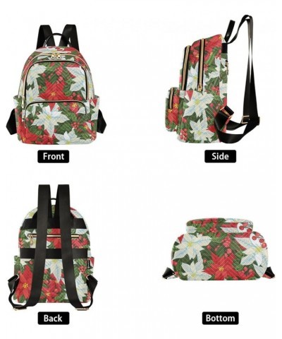 Red White Flowers Backpack Purse for Women Fashion Small Mini Backpack Daypacks Purse Back Pack Weekend Bag,S Small $15.50 Ba...