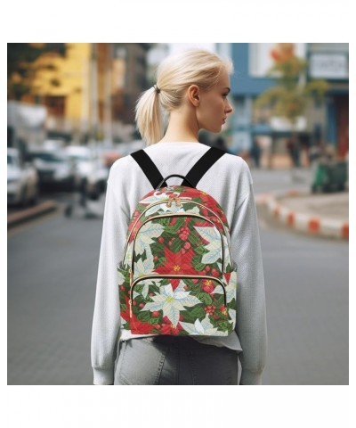 Red White Flowers Backpack Purse for Women Fashion Small Mini Backpack Daypacks Purse Back Pack Weekend Bag,S Small $15.50 Ba...