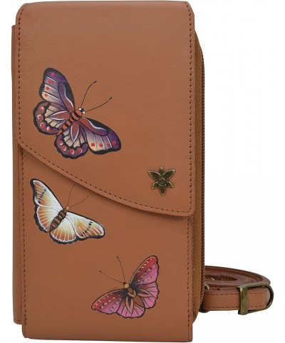 Crossbody Phone Case-1173 Butterflies Honey $59.85 Crossbody Bags