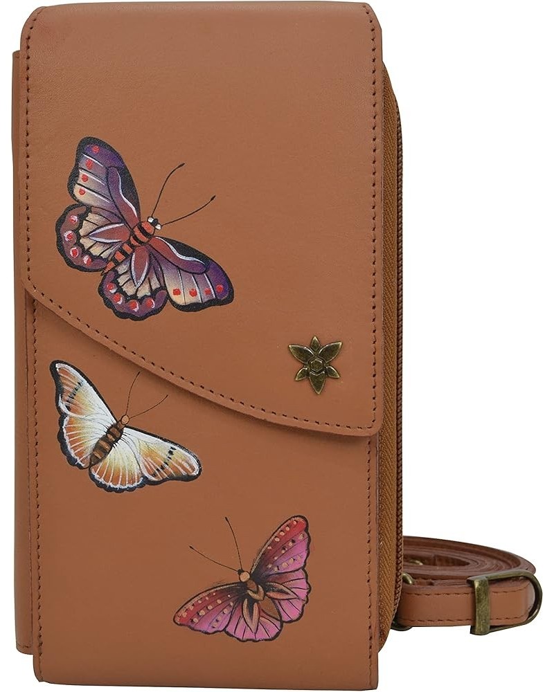 Crossbody Phone Case-1173 Butterflies Honey $59.85 Crossbody Bags