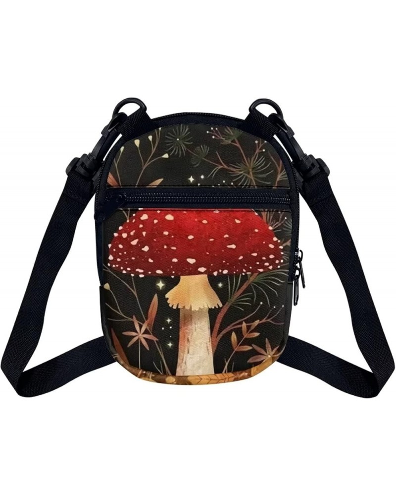 Crossbody Bag Women Men Kids Teens Cross Body Bag Messenger Bags Shoulder Bag Mushroom Red $10.44 Crossbody Bags