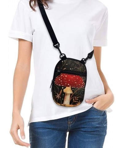 Crossbody Bag Women Men Kids Teens Cross Body Bag Messenger Bags Shoulder Bag Mushroom Red $10.44 Crossbody Bags