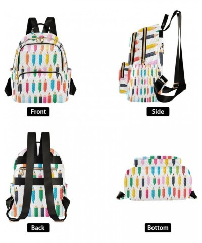 Small Backpack Purse for Women, Rainbow Pencils Travel Bag Casual Daypack Shoulder Bag Small $15.48 Backpacks