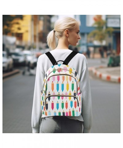 Small Backpack Purse for Women, Rainbow Pencils Travel Bag Casual Daypack Shoulder Bag Small $15.48 Backpacks