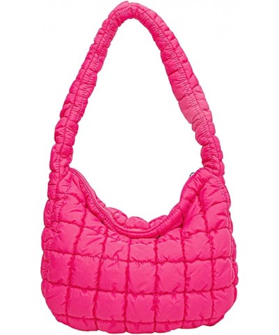 Quilted Puffer Tote Bags for Women Lightweight Quilted Padding Shoulder Bag Satchel Handbag Zip Puffer Bag Green S-rosered $1...