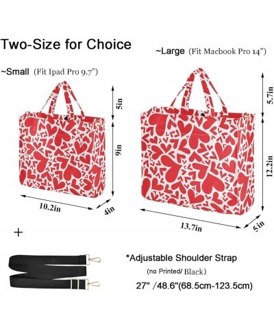 Chic Sweet Hearts Valentines Day Handbag Crossbody Tote Bag for Gym Multi $15.67 Totes