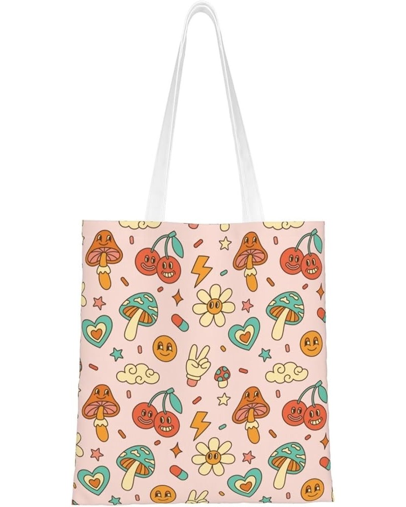 Mushrooms Single Shoulder Fashion Canvas Tote Shopping Bags Handbags For Men And Women Mushrooms19 $10.73 Totes