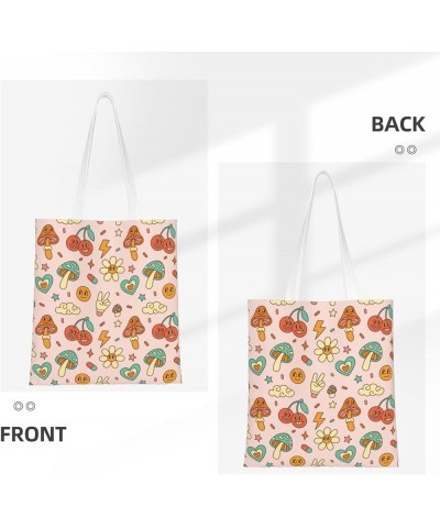 Mushrooms Single Shoulder Fashion Canvas Tote Shopping Bags Handbags For Men And Women Mushrooms19 $10.73 Totes