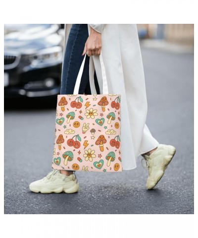 Mushrooms Single Shoulder Fashion Canvas Tote Shopping Bags Handbags For Men And Women Mushrooms19 $10.73 Totes