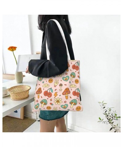 Mushrooms Single Shoulder Fashion Canvas Tote Shopping Bags Handbags For Men And Women Mushrooms19 $10.73 Totes