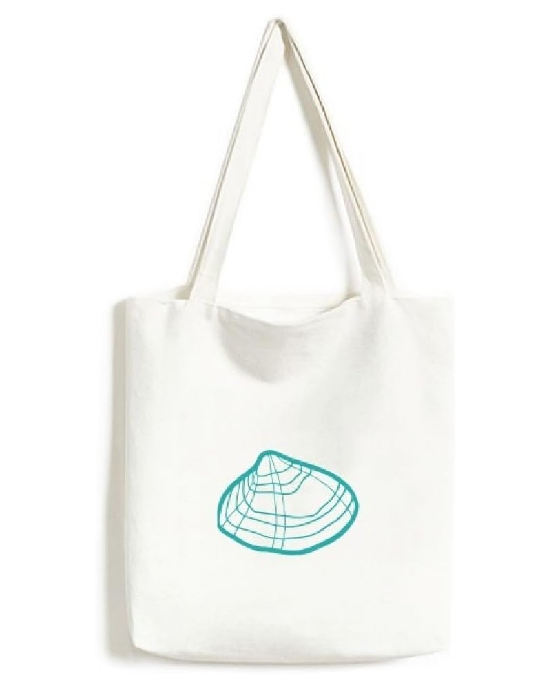 Marine Life Scallop Green Illustration Tote Canvas Bag Shopping Satchel Casual Handbag $12.71 Totes