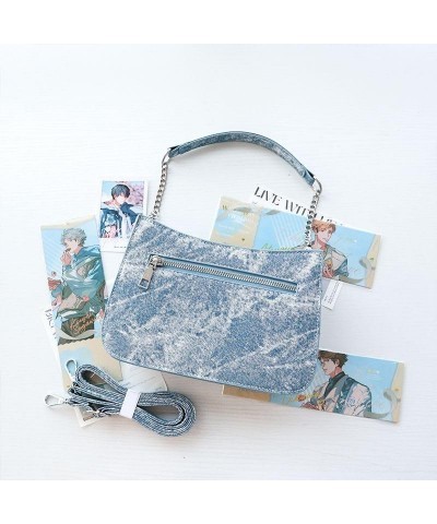 Women's Cute Ita Bag Transparent Cartoon Y2K Vintage Handbag Colorful Ruffled Mini Denim Messenger Bag Sky Blue $18.28 Crossb...