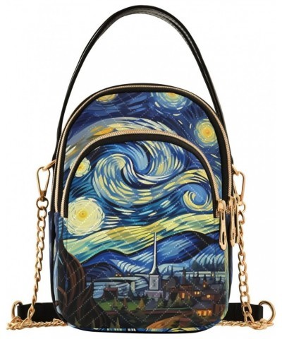 Van Gogh Starry Night Small Crossbody Purses for Women Crossbody Bags Fanny Packs Handbags Wallet Cell Phone Shoulder Purse f...