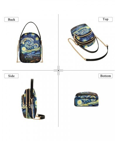 Van Gogh Starry Night Small Crossbody Purses for Women Crossbody Bags Fanny Packs Handbags Wallet Cell Phone Shoulder Purse f...