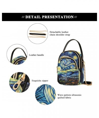 Van Gogh Starry Night Small Crossbody Purses for Women Crossbody Bags Fanny Packs Handbags Wallet Cell Phone Shoulder Purse f...