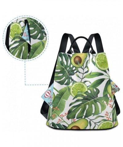 Backpack Purse for Women Fashion Travel Anti-theft Green Tropical Avocado Daypack Casual Shoulder Bag Medium Size $21.37 Back...